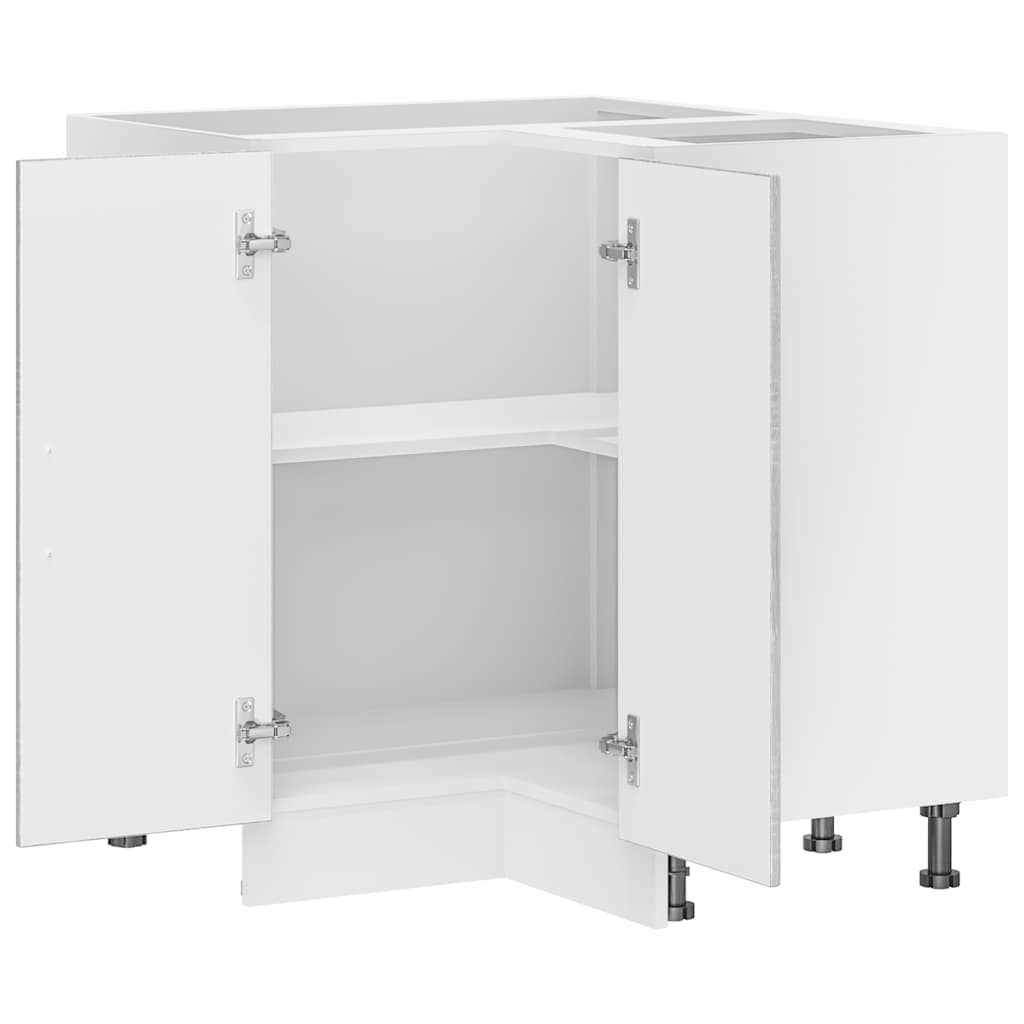Keuken hoekonderkast "Porto" bewerkt hout grijs sonoma eiken is nu te koop bij PeponiXL, paradijselijk wonen!