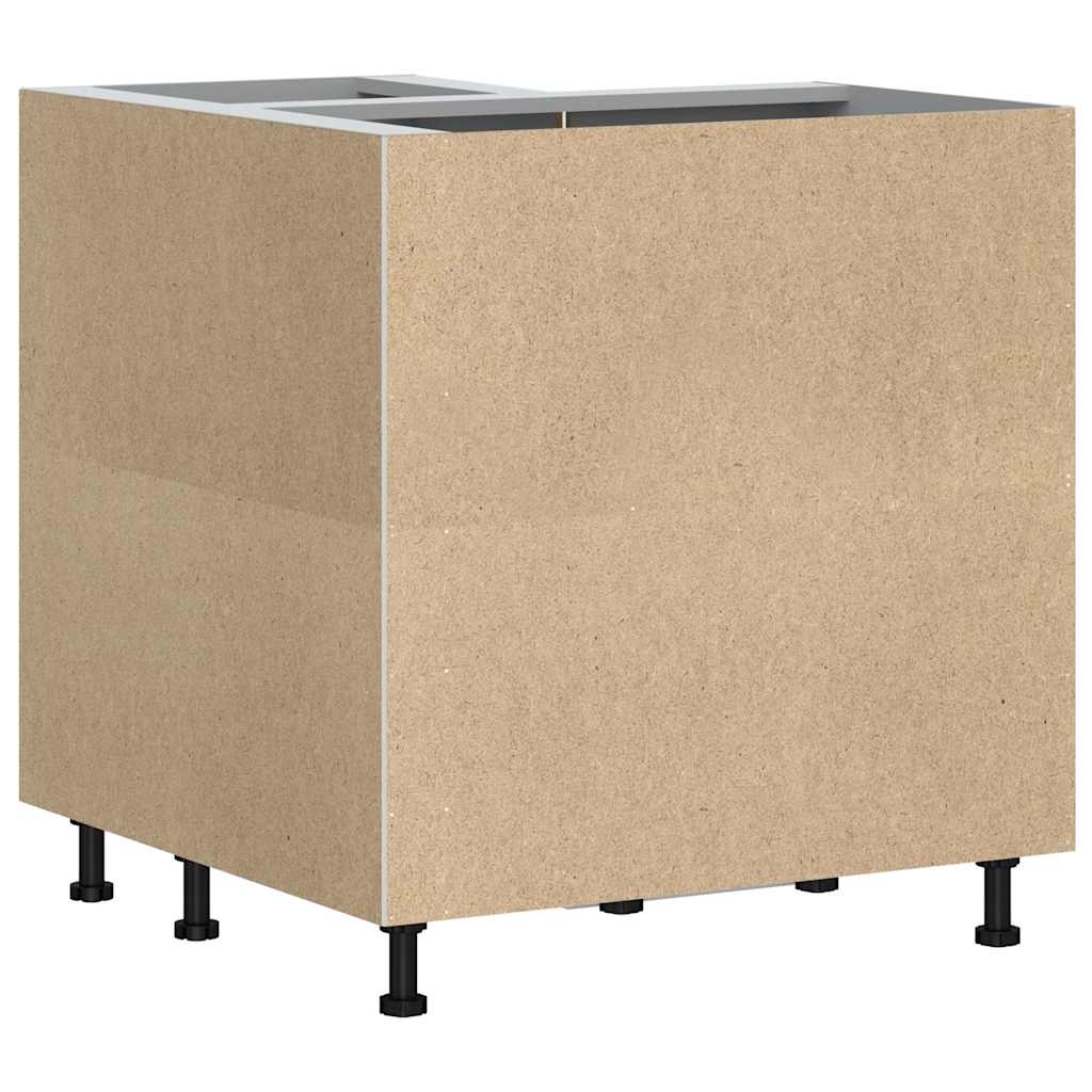 Keuken hoekonderkast "Porto" bewerkt hout bruin eikenkleur is nu te koop bij PeponiXL, paradijselijk wonen!