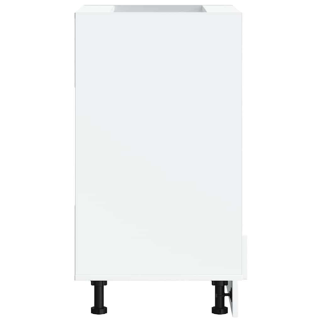 Ovenkast "Porto" bewerkt hout wit is nu te koop bij PeponiXL, paradijselijk wonen!