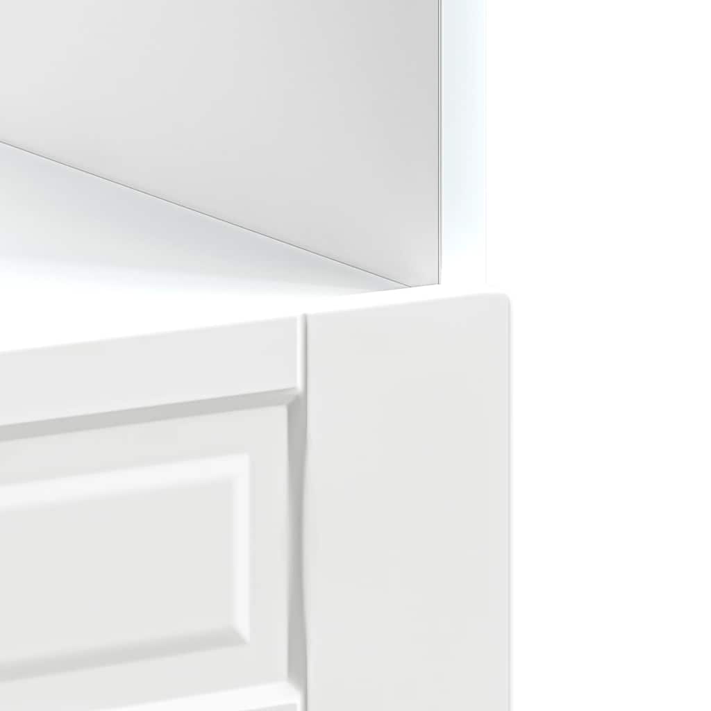 Ovenkast "Porto" bewerkt hout wit is nu te koop bij PeponiXL, paradijselijk wonen!