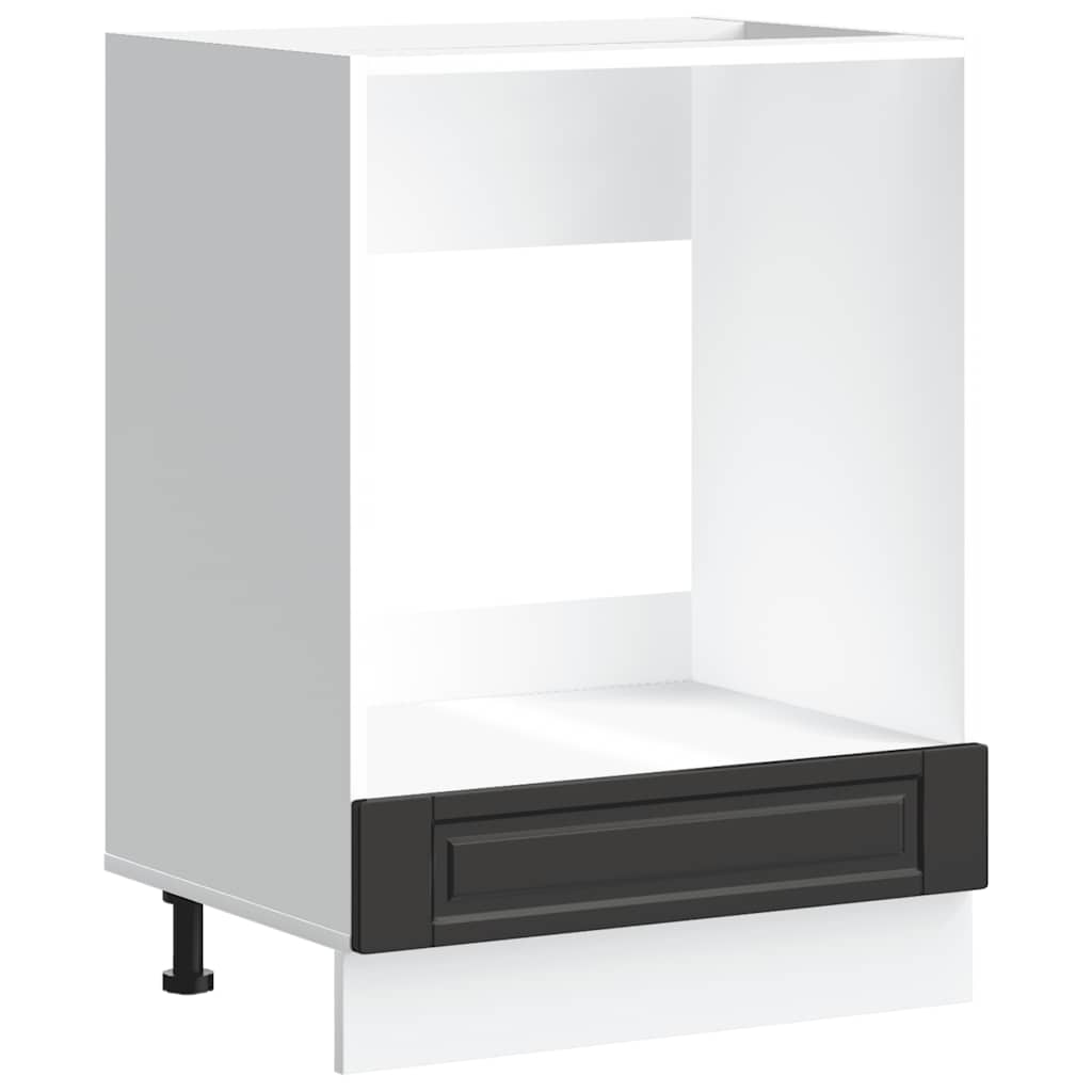 Ovenkast "Porto" bewerkt hout zwart is nu te koop bij PeponiXL, paradijselijk wonen!