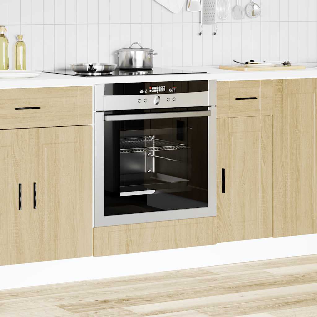 Ovenkast "Porto" bewerkt hout sonoma eikenkleurig is nu te koop bij PeponiXL, paradijselijk wonen!