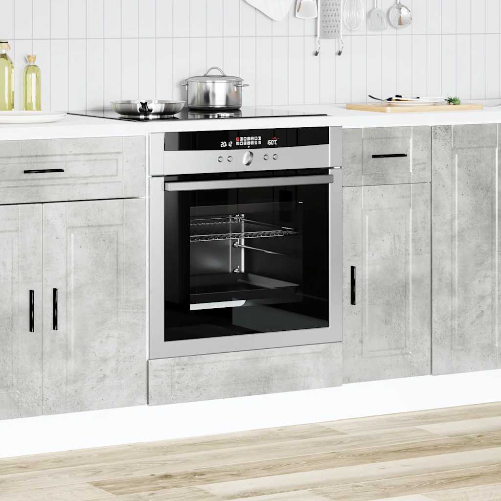 Ovenkast "Porto" bewerkt hout betongrijs is nu te koop bij PeponiXL, paradijselijk wonen!