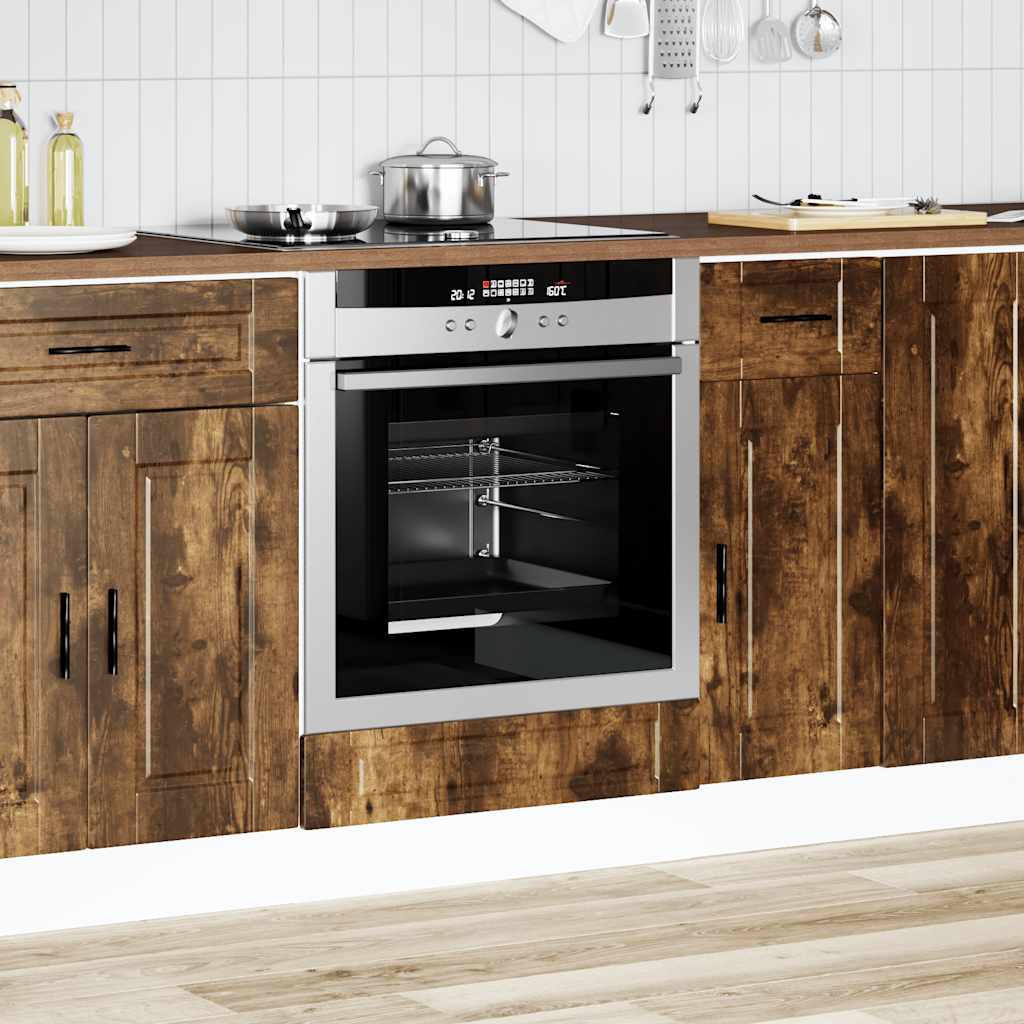 Ovenkast "Porto" bewerkt hout gerookt eikenkleurig is nu te koop bij PeponiXL, paradijselijk wonen!