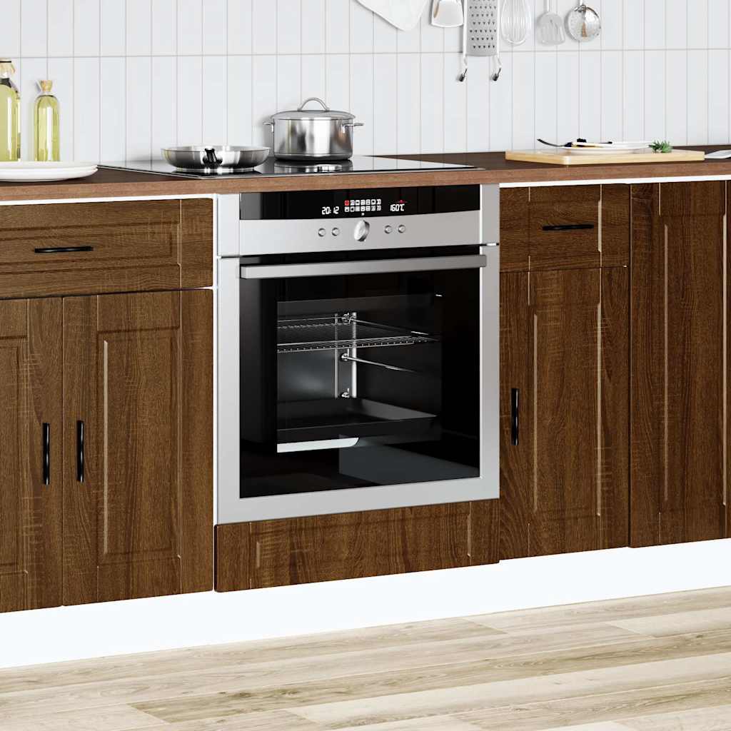 Ovenkast "Porto" bewerkt hout bruin eikenkleur is nu te koop bij PeponiXL, paradijselijk wonen!