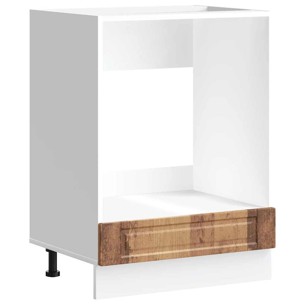 Ovenkast "Porto" bewerkt hout oud houtkleurig is nu te koop bij PeponiXL, paradijselijk wonen!