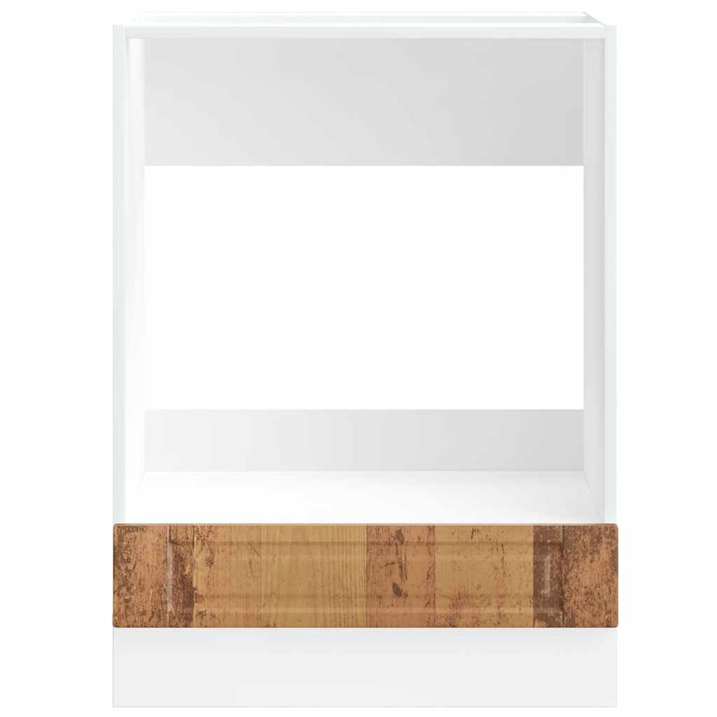 Ovenkast "Porto" bewerkt hout oud houtkleurig is nu te koop bij PeponiXL, paradijselijk wonen!