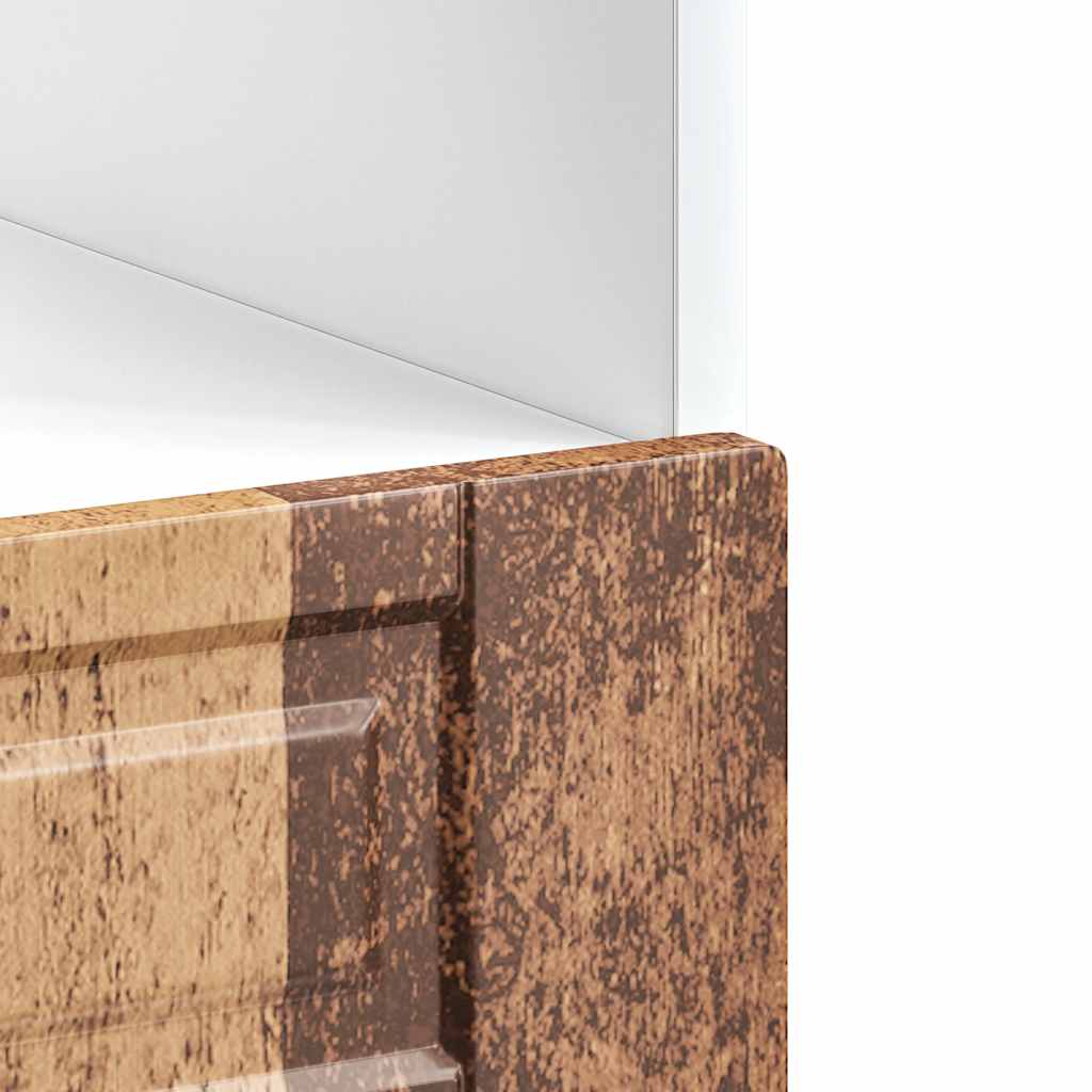 Ovenkast "Porto" bewerkt hout oud houtkleurig is nu te koop bij PeponiXL, paradijselijk wonen!