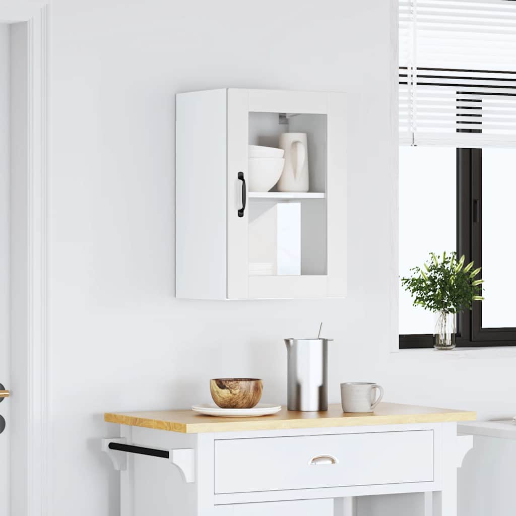 Keukenbovenkast met glazen deur Porto wit is nu te koop bij PeponiXL, paradijselijk wonen!