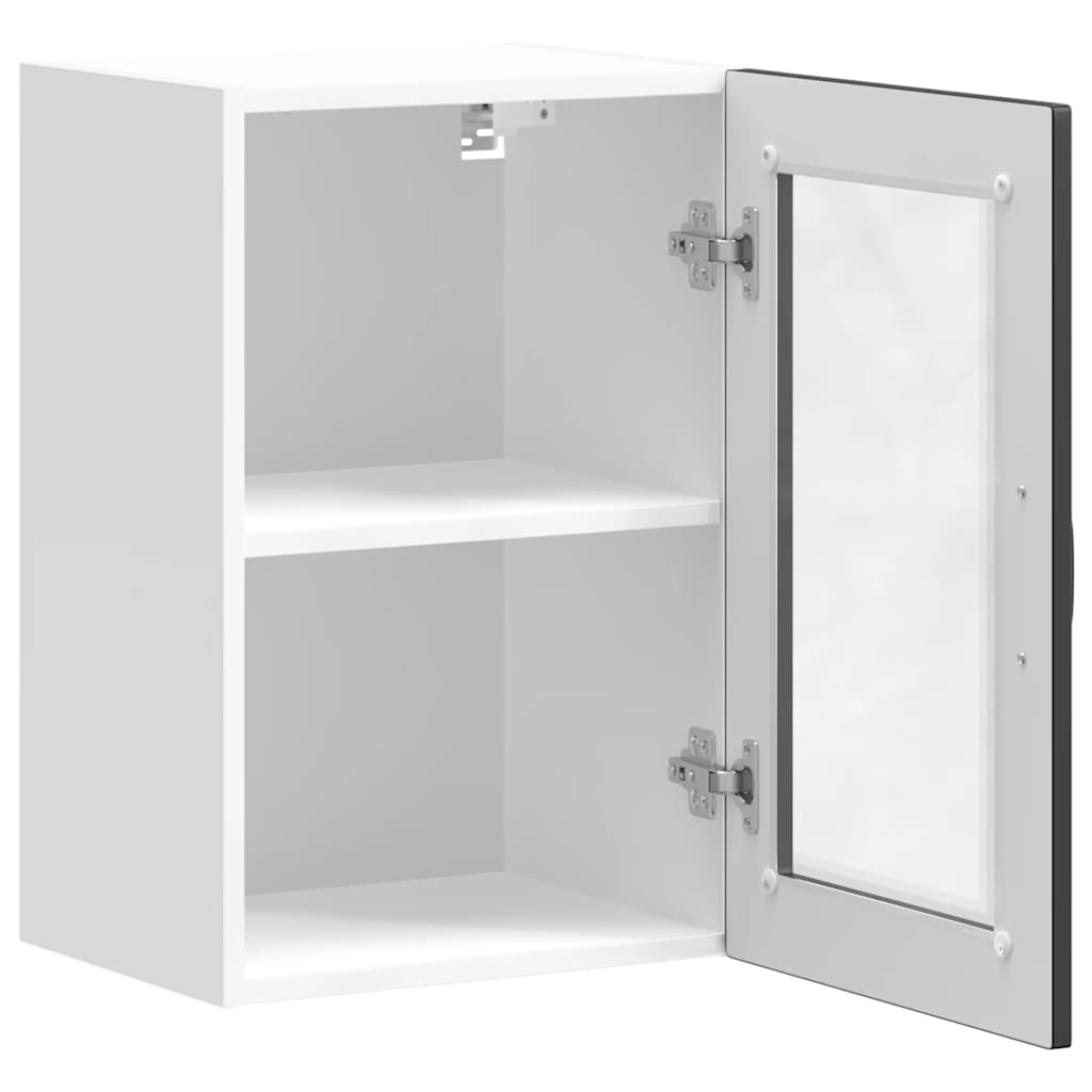 Keukenbovenkast met glazen deur Porto zwart is nu te koop bij PeponiXL, paradijselijk wonen!