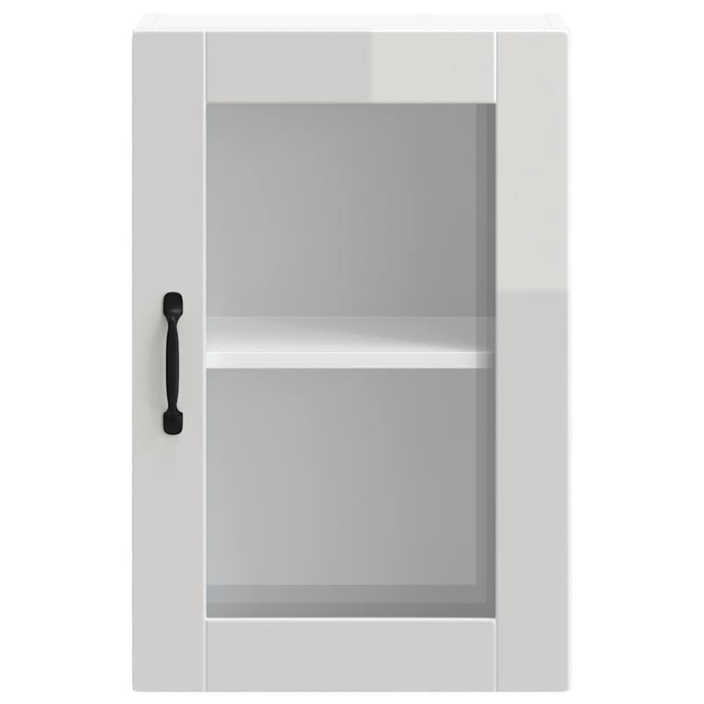 Keukenbovenkast met glazen deur Porto hoogglans wit is nu te koop bij PeponiXL, paradijselijk wonen!
