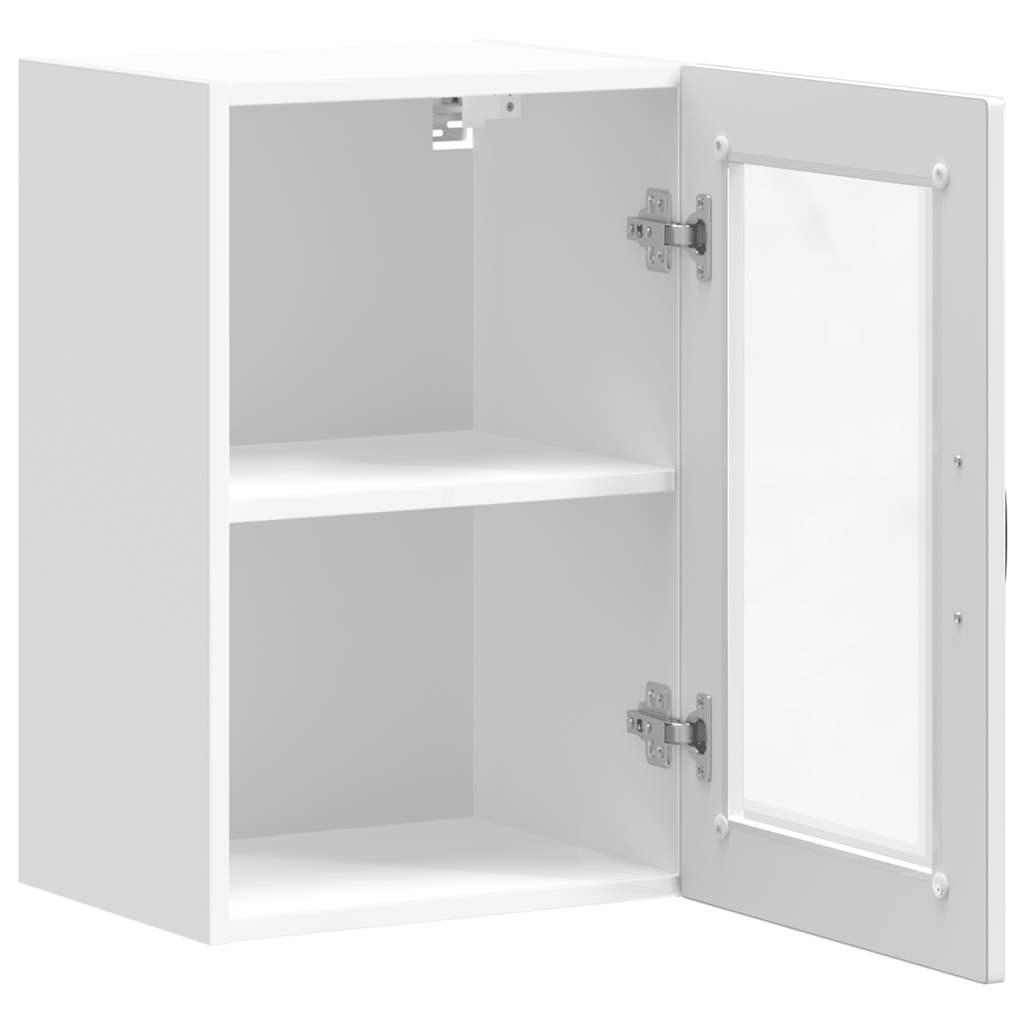 Keukenbovenkast met glazen deur Porto hoogglans wit is nu te koop bij PeponiXL, paradijselijk wonen!