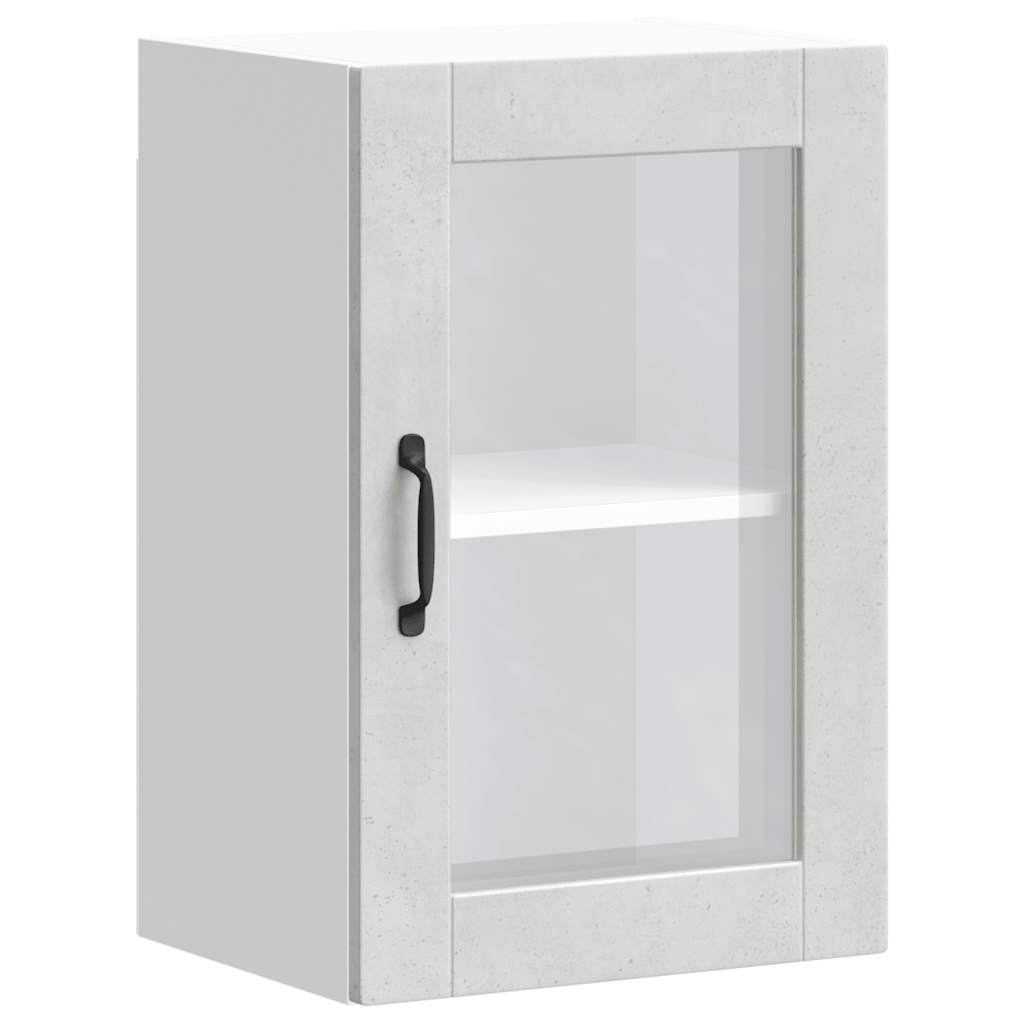 Keukenbovenkast met glazen deur Porto betongrijs is nu te koop bij PeponiXL, paradijselijk wonen!