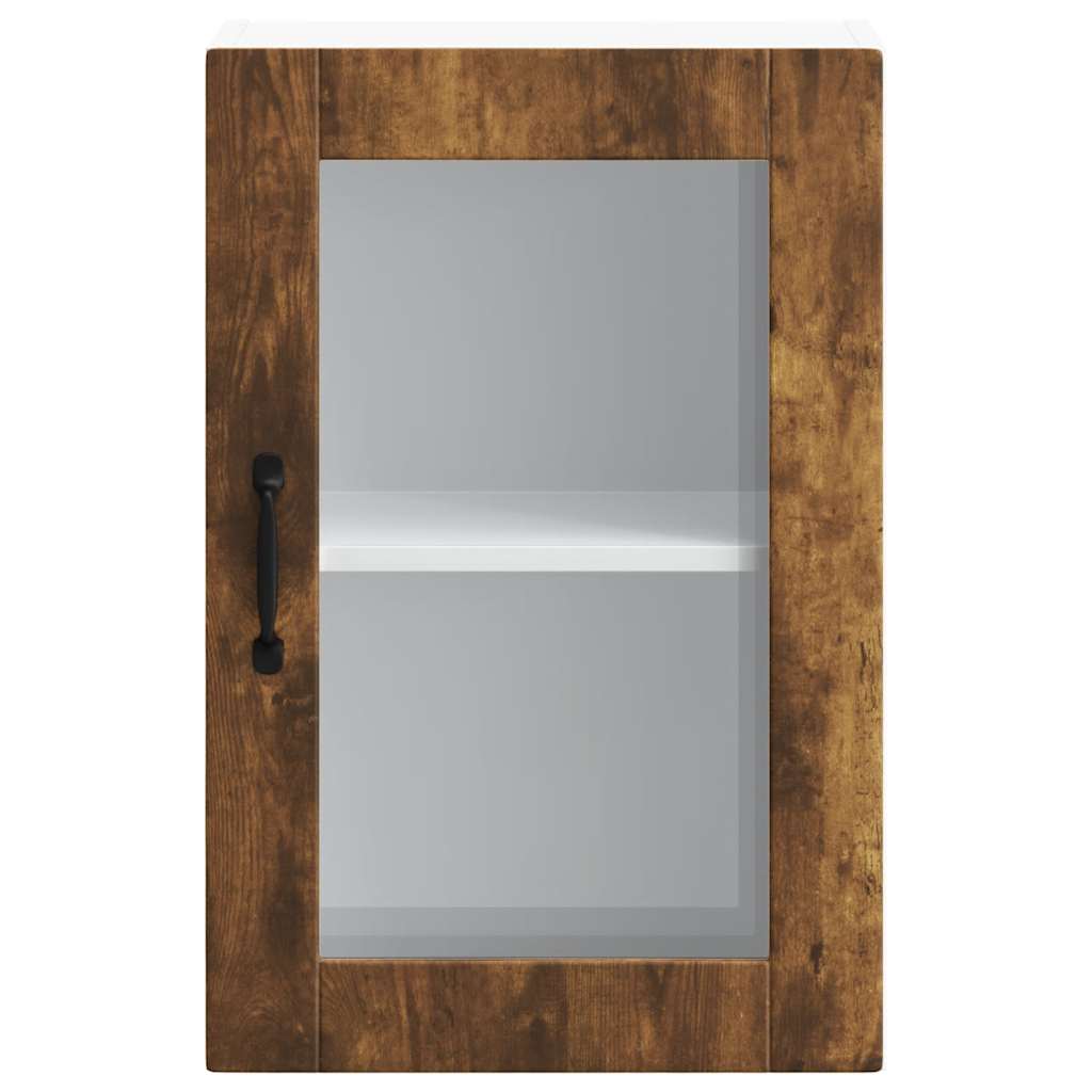 Keukenbovenkast met glazen deur Porto gerookt eikenkleurig is nu te koop bij PeponiXL, paradijselijk wonen!