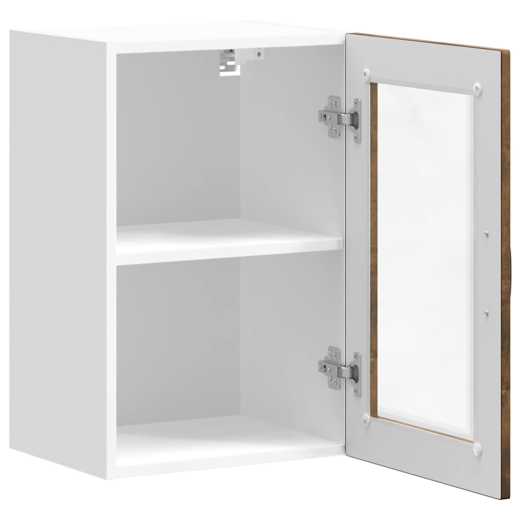 Keukenbovenkast met glazen deur Porto gerookt eikenkleurig is nu te koop bij PeponiXL, paradijselijk wonen!