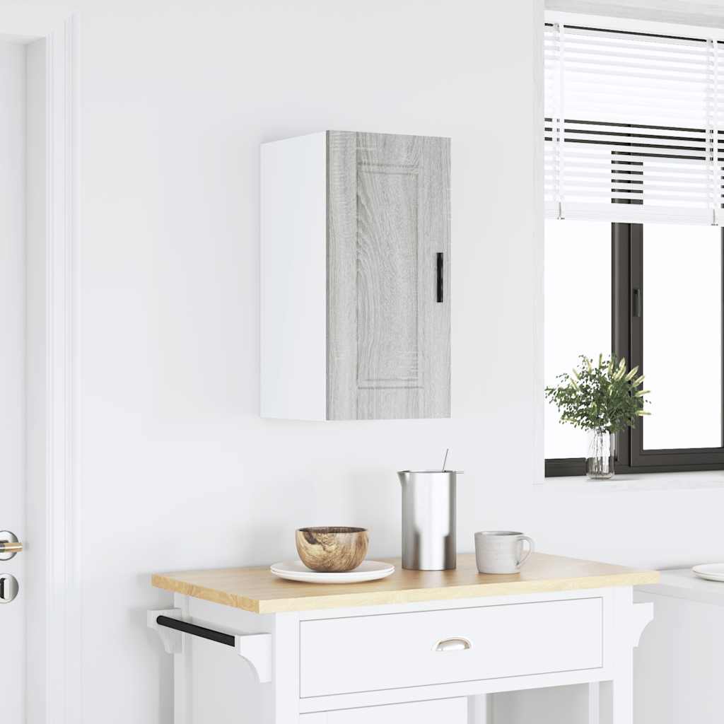 Keukenbovenkast Porto bewerkt hout grijs sonoma eiken is nu te koop bij PeponiXL, paradijselijk wonen!