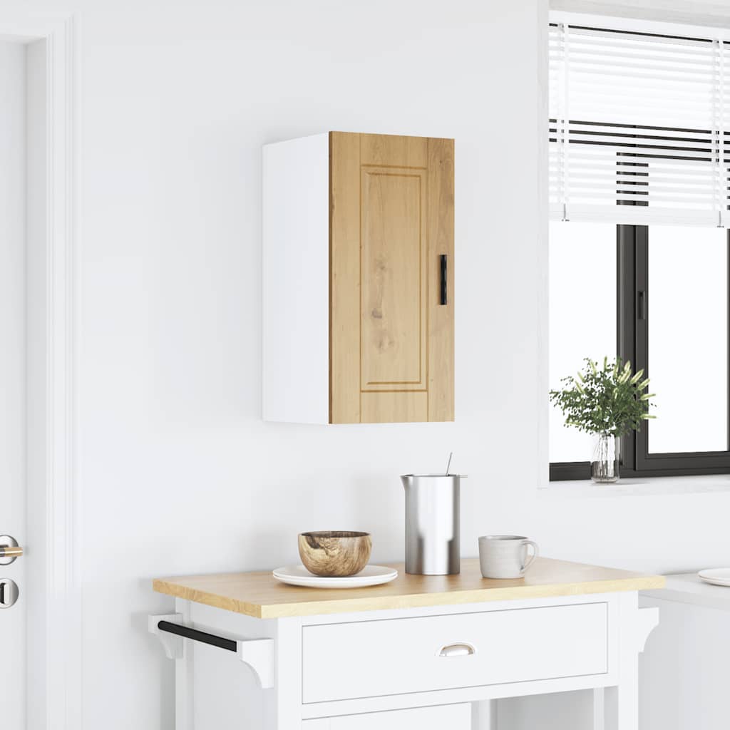 Keukenbovenkast Porto bewerkt hout artisanaal eikenkleur is nu te koop bij PeponiXL, paradijselijk wonen!
