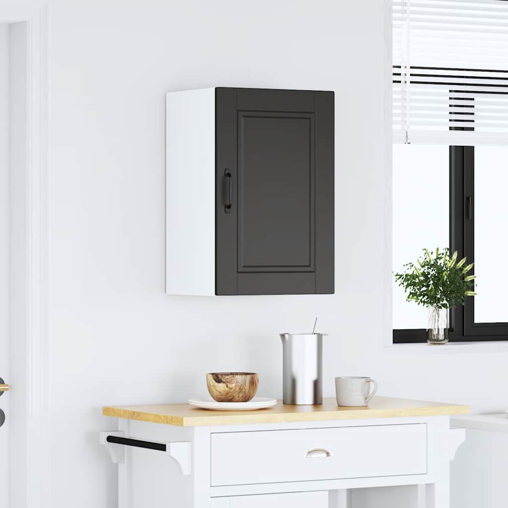 Keukenbovenkast Porto bewerkt hout zwart is nu te koop bij PeponiXL, paradijselijk wonen!