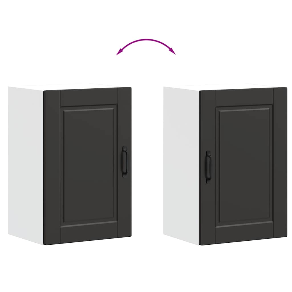 Keukenbovenkast Porto bewerkt hout zwart is nu te koop bij PeponiXL, paradijselijk wonen!