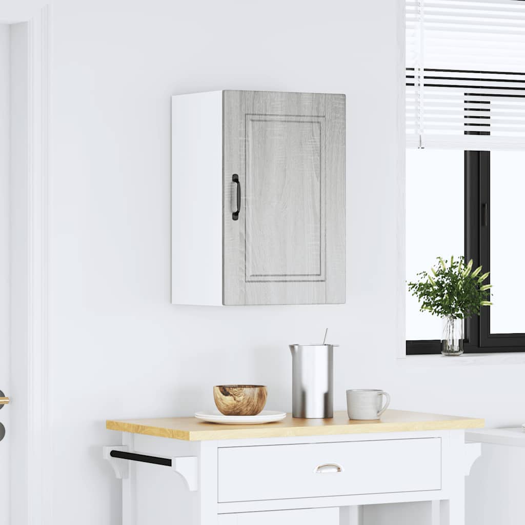 Keukenbovenkast Porto bewerkt hout grijs sonoma eiken is nu te koop bij PeponiXL, paradijselijk wonen!