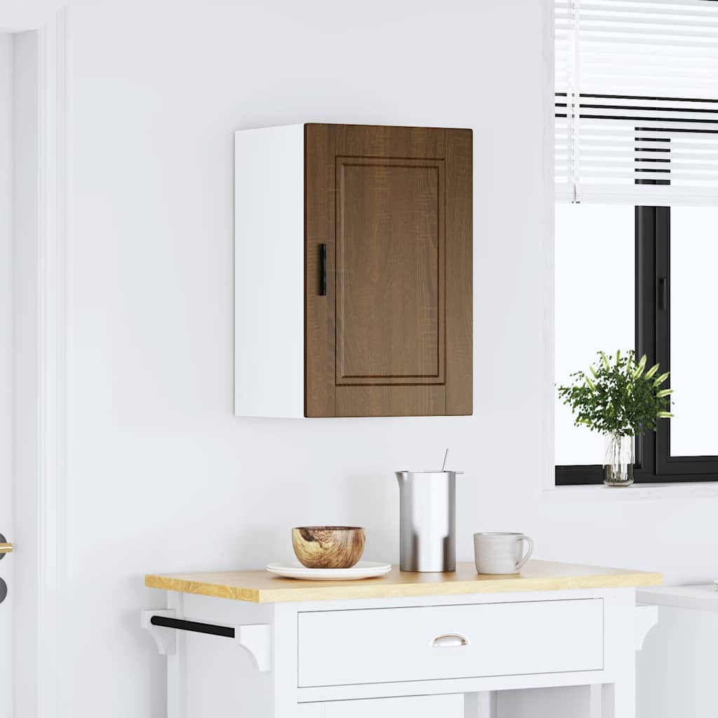 Keukenbovenkast Porto bewerkt hout bruin eikenkleur is nu te koop bij PeponiXL, paradijselijk wonen!
