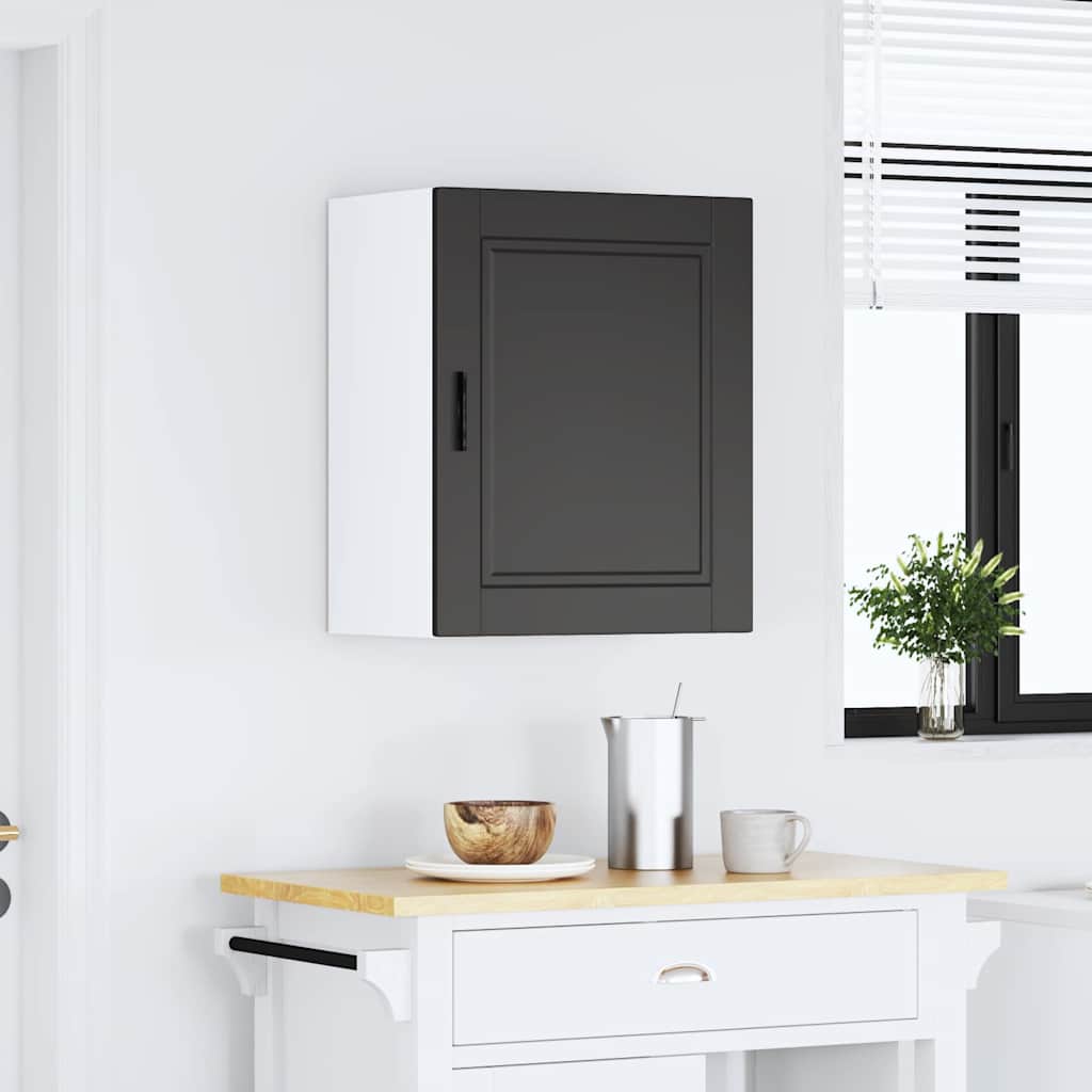 Keukenbovenkast Porto bewerkt hout zwart is nu te koop bij PeponiXL, paradijselijk wonen!