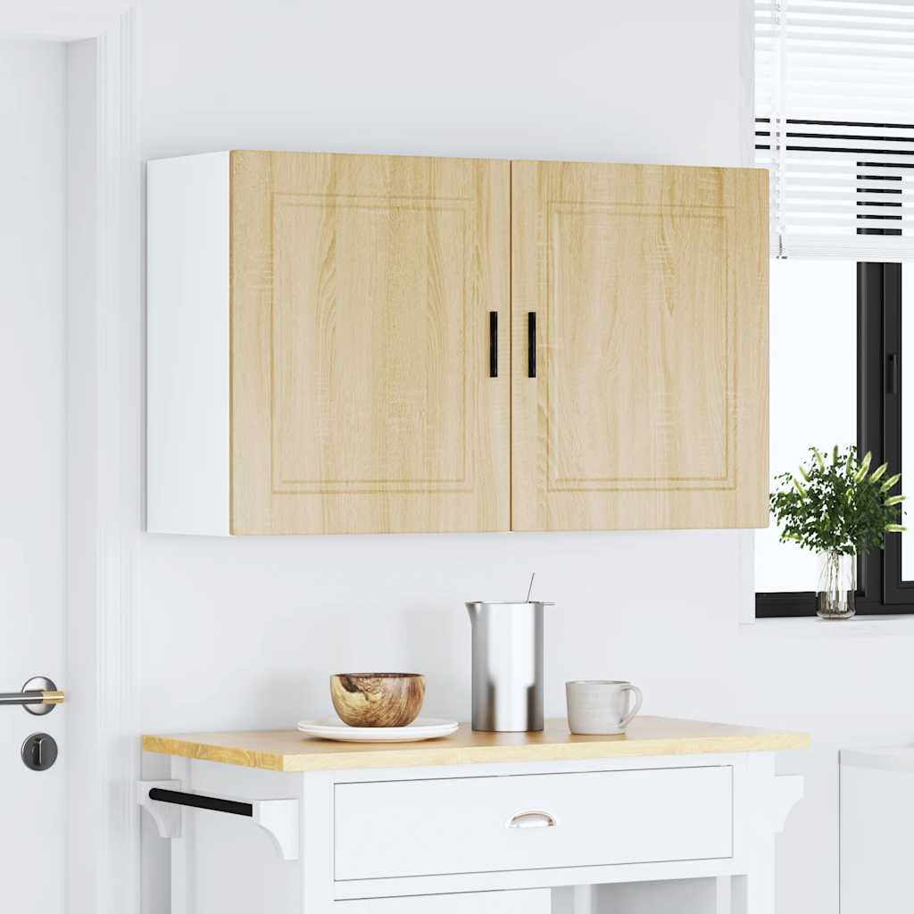 Keukenbovenkasten 2 st Porto bewerkt hout sonoma eikenkleurig is nu te koop bij PeponiXL, paradijselijk wonen!