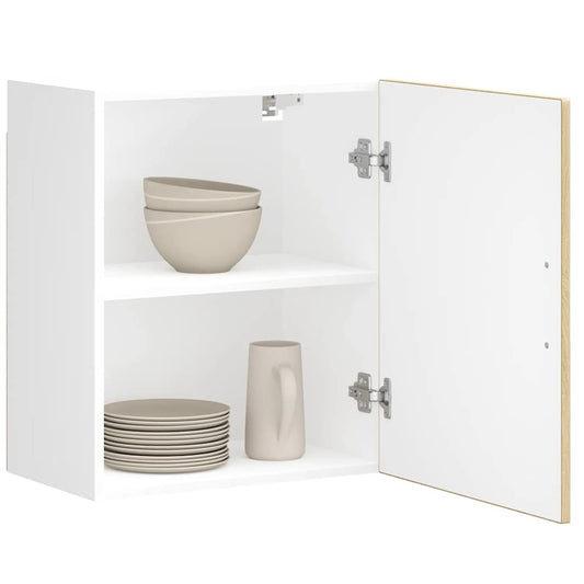 Keukenbovenkasten 2 st Porto bewerkt hout sonoma eikenkleurig is nu te koop bij PeponiXL, paradijselijk wonen!