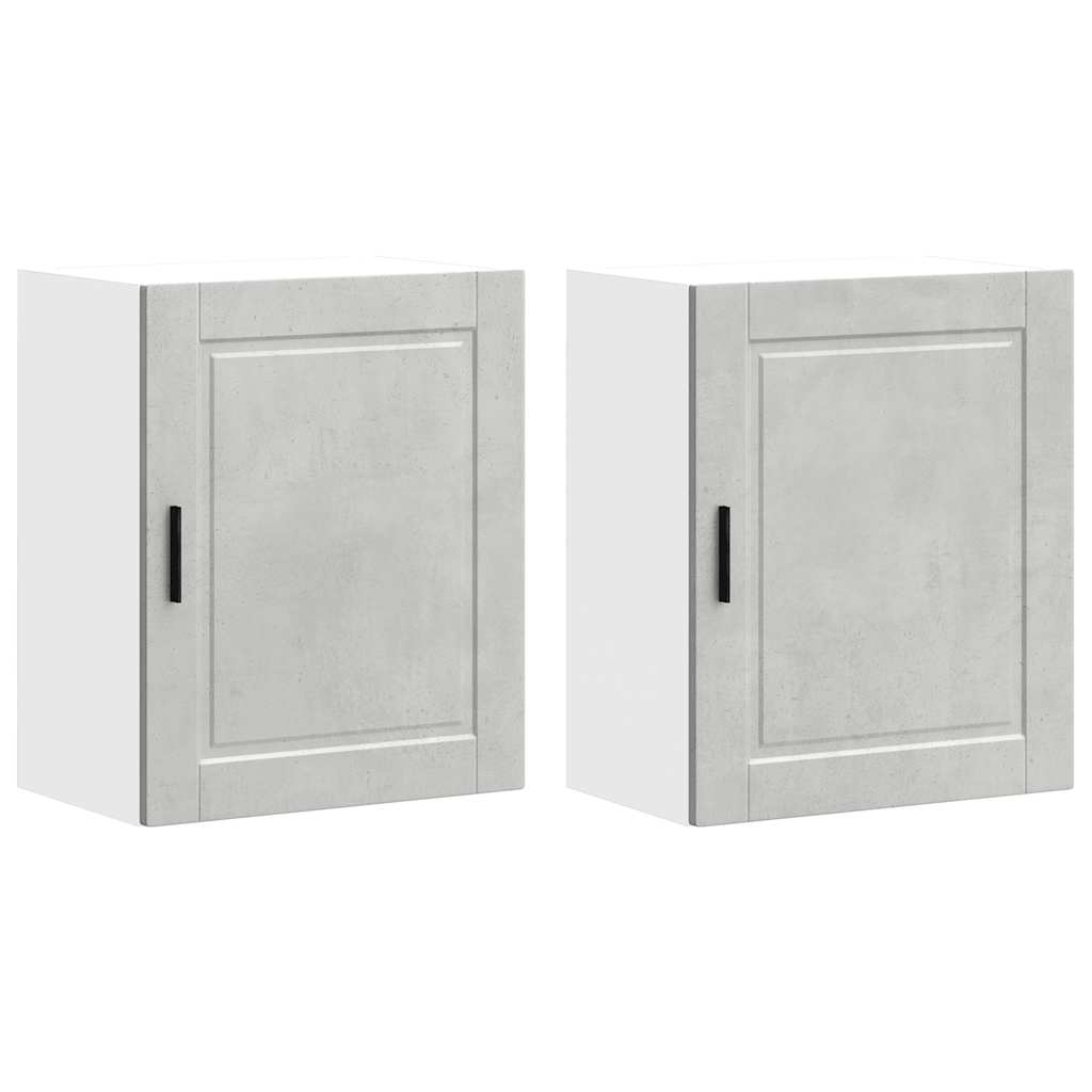 Keukenbovenkasten 2 st Porto bewerkt hout betongrijs is nu te koop bij PeponiXL, paradijselijk wonen!