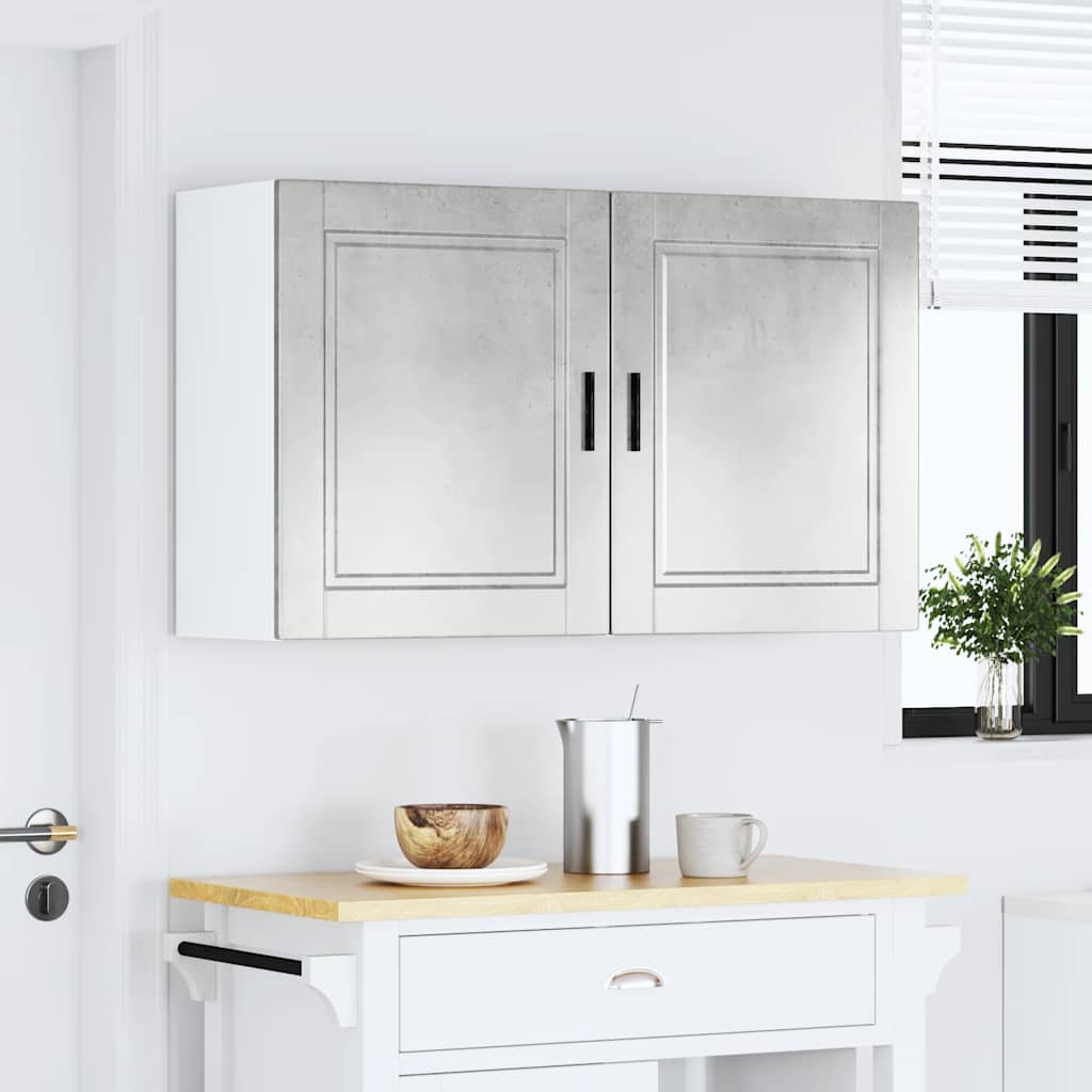 Keukenbovenkasten 2 st Porto bewerkt hout betongrijs is nu te koop bij PeponiXL, paradijselijk wonen!