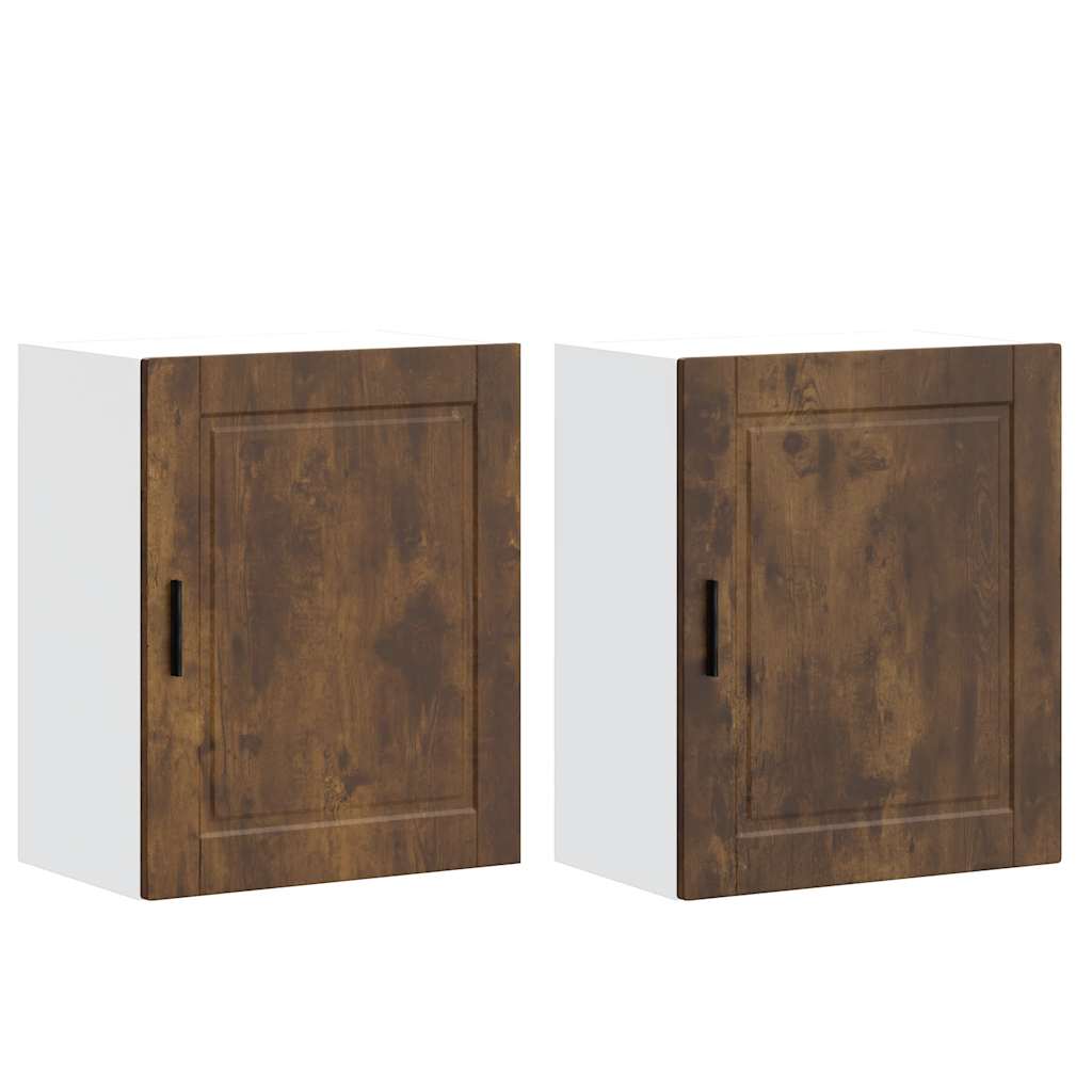 Keukenbovenkasten 2 st Porto bewerkt hout gerookt eikenkleurig is nu te koop bij PeponiXL, paradijselijk wonen!