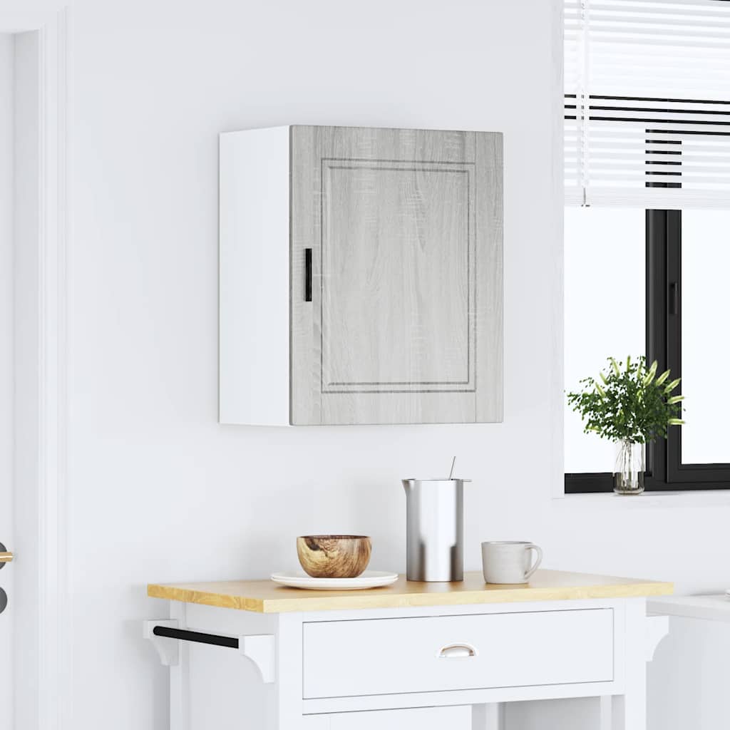 Keukenbovenkast Porto bewerkt hout grijs sonoma eiken is nu te koop bij PeponiXL, paradijselijk wonen!