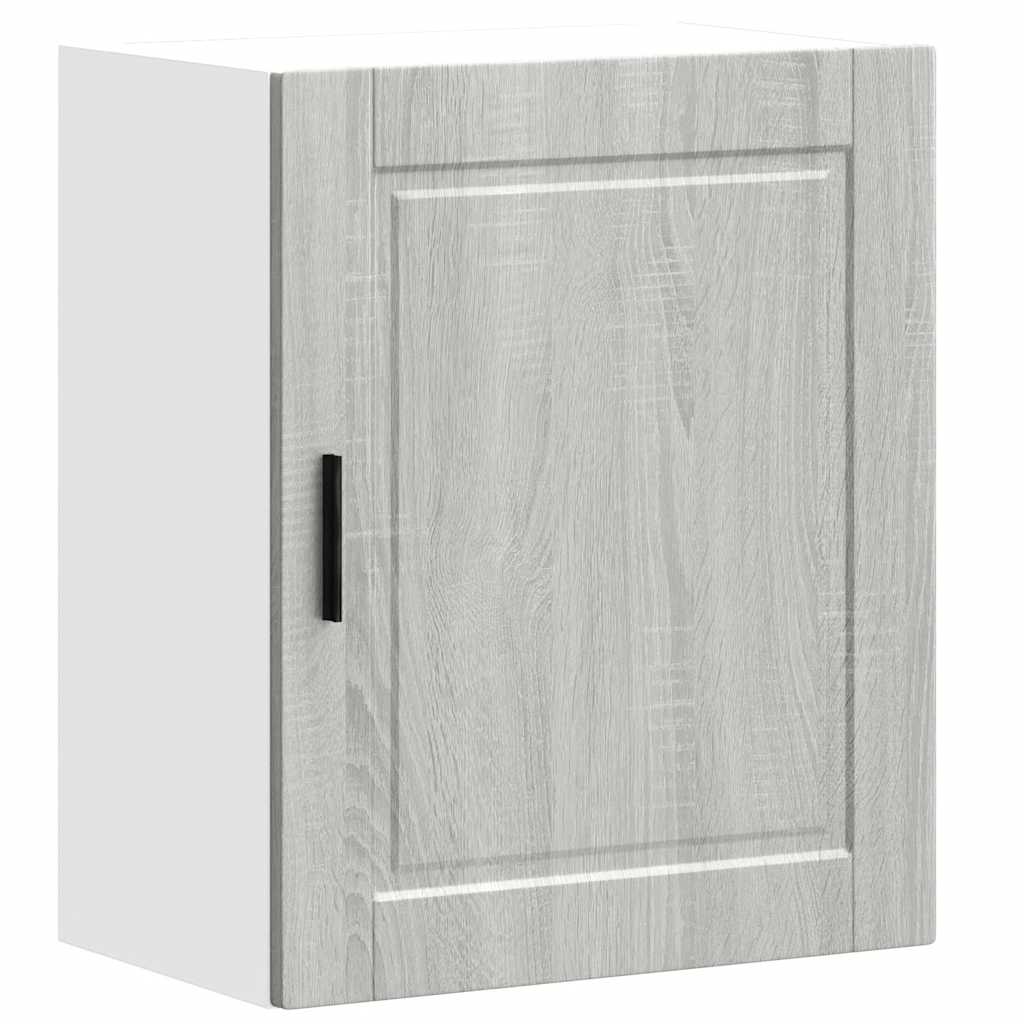 Keukenbovenkasten 2 st Porto bewerkt hout grijs sonoma eiken is nu te koop bij PeponiXL, paradijselijk wonen!