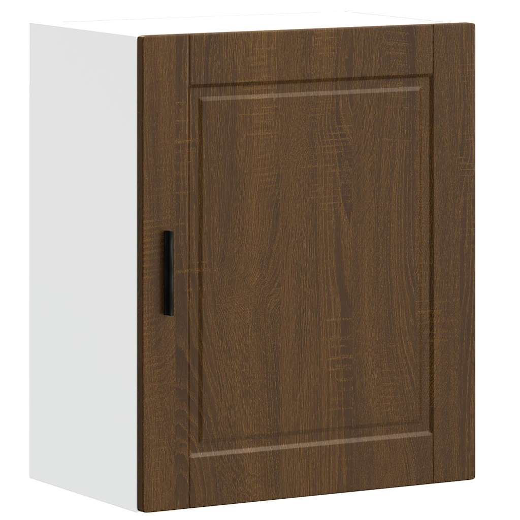 Keukenbovenkasten 2 st Porto bewerkt hout bruin eikenkleur is nu te koop bij PeponiXL, paradijselijk wonen!