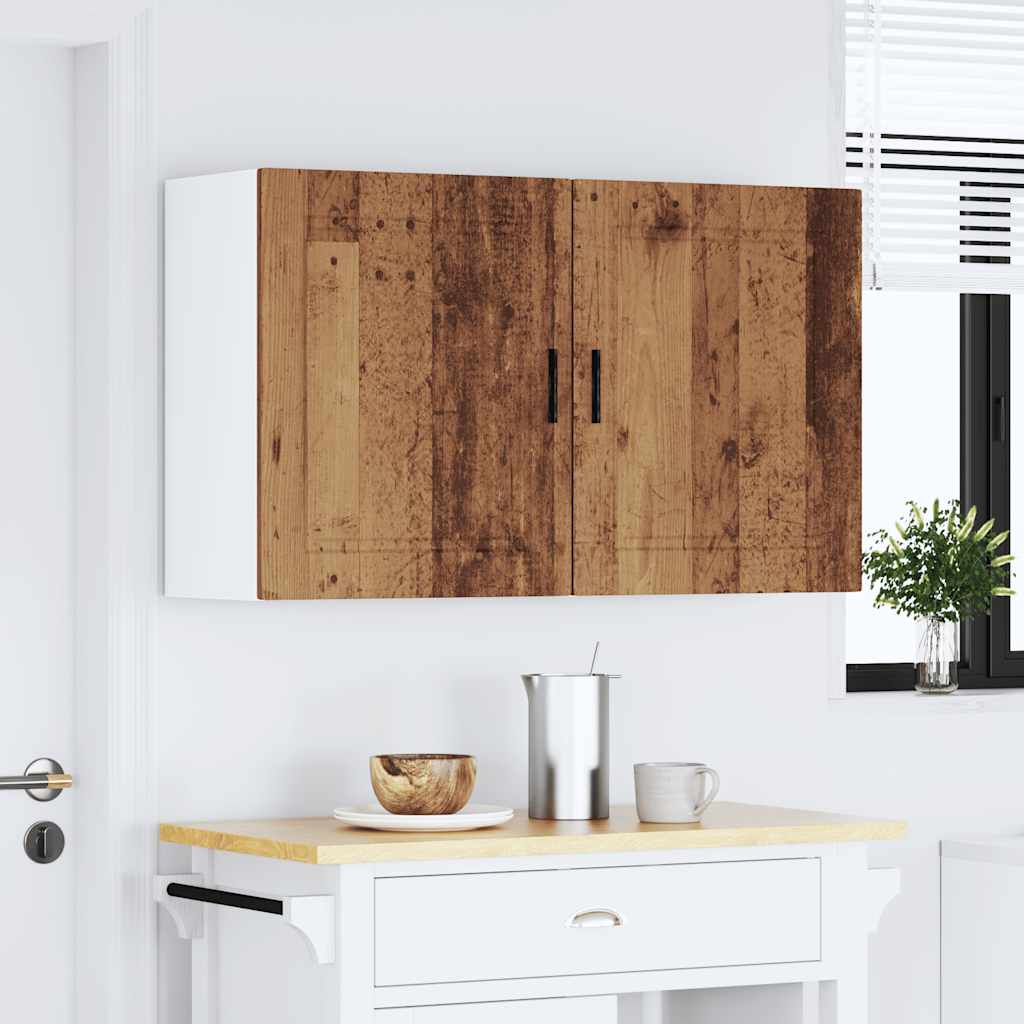 Keukenbovenkasten 2 st Porto bewerkt hout oud houtkleurig is nu te koop bij PeponiXL, paradijselijk wonen!