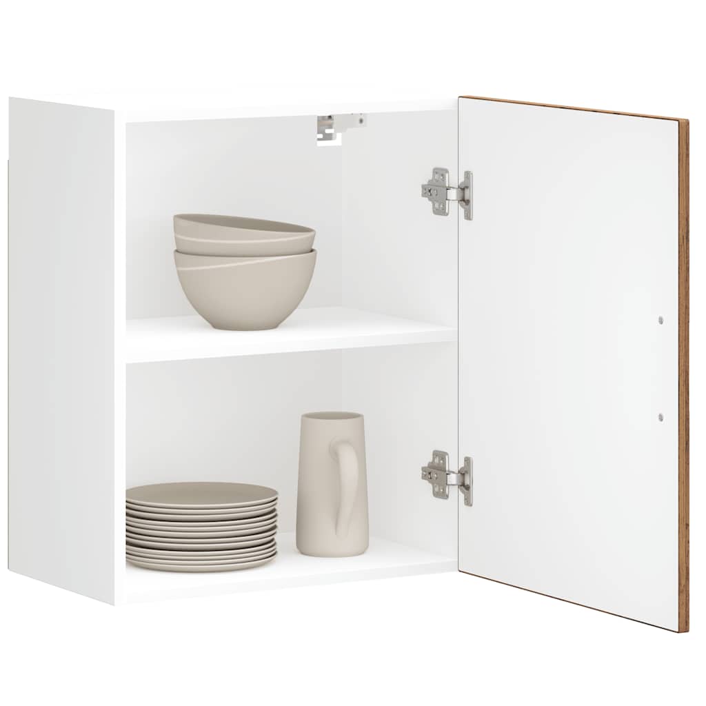 Keukenbovenkasten 2 st Porto bewerkt hout oud houtkleurig is nu te koop bij PeponiXL, paradijselijk wonen!