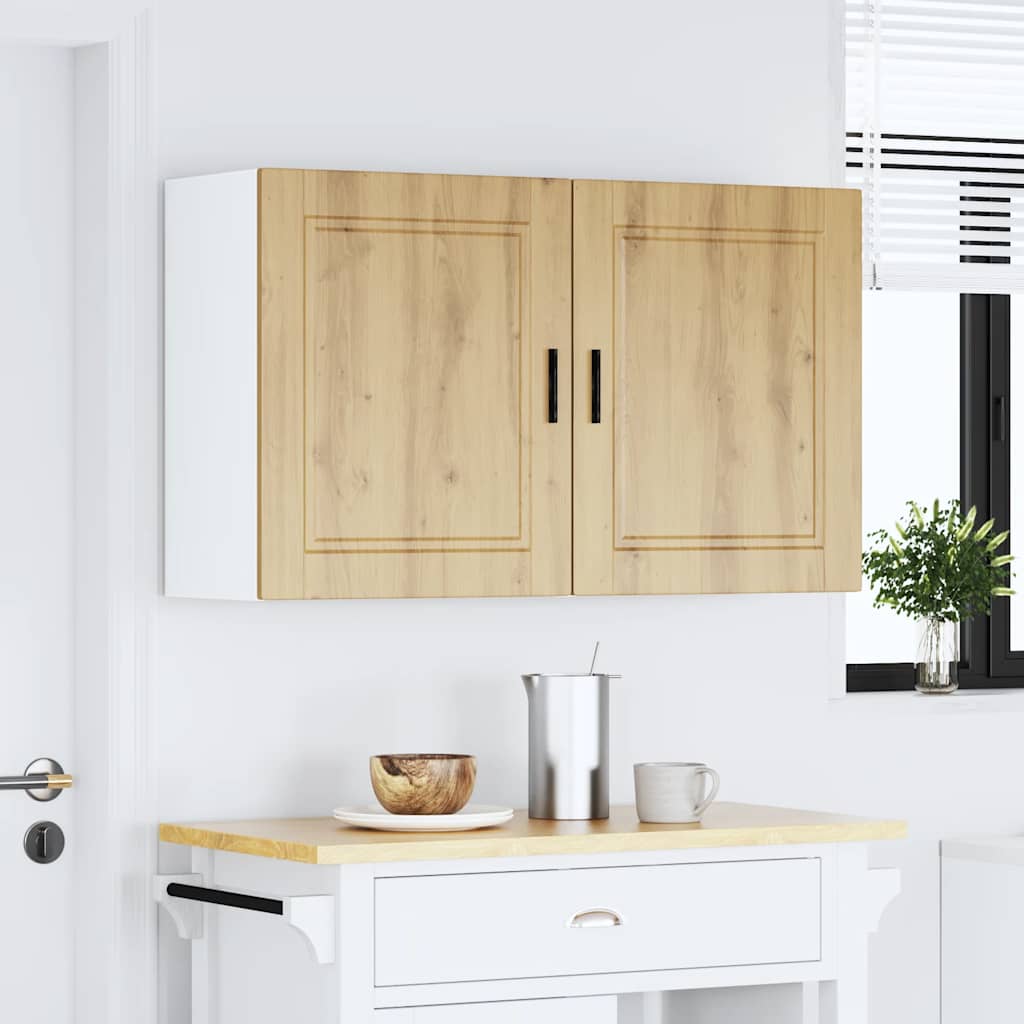 Keukenbovenkasten 2 st Porto bewerkt hout artisanaal eikenkleur is nu te koop bij PeponiXL, paradijselijk wonen!