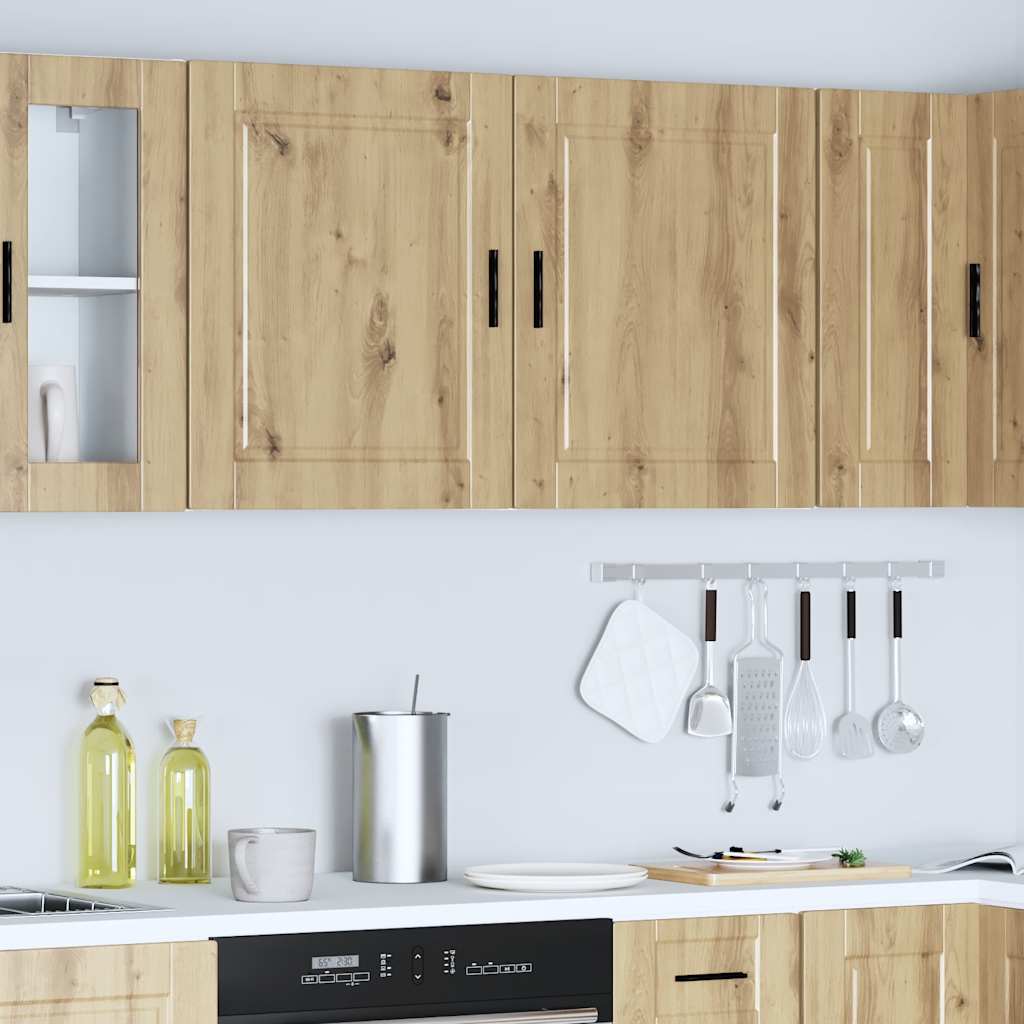 Keukenbovenkasten 2 st Porto bewerkt hout artisanaal eikenkleur is nu te koop bij PeponiXL, paradijselijk wonen!