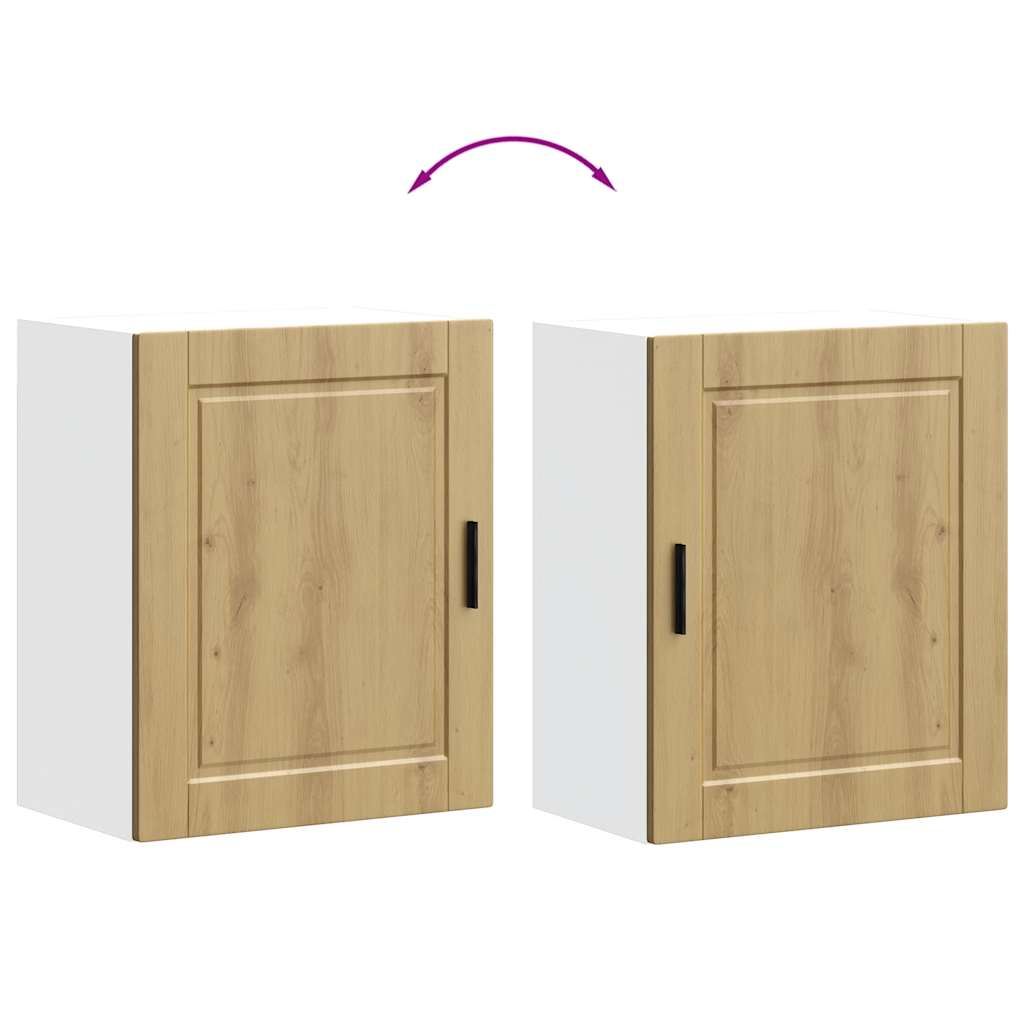 Keukenbovenkasten 2 st Porto bewerkt hout artisanaal eikenkleur is nu te koop bij PeponiXL, paradijselijk wonen!