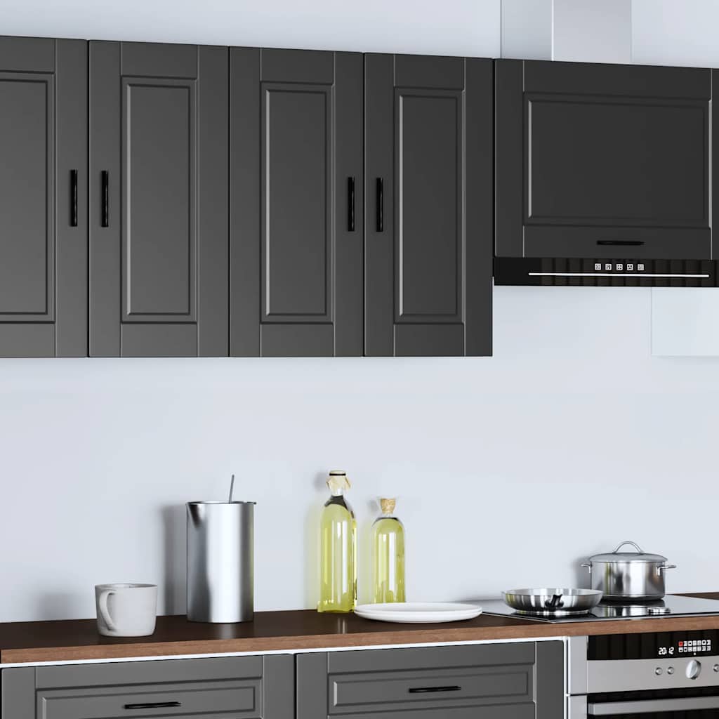 Keukenbovenkast Porto bewerkt hout zwart is nu te koop bij PeponiXL, paradijselijk wonen!