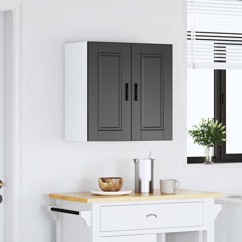 Keukenbovenkast Porto bewerkt hout zwart is nu te koop bij PeponiXL, paradijselijk wonen!
