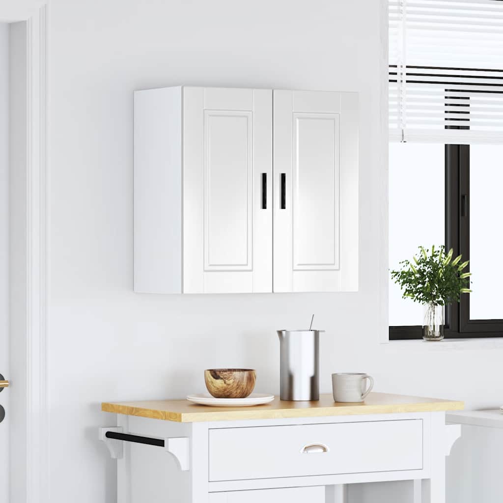 Keukenbovenkast Porto bewerkt hout hoogglans wit is nu te koop bij PeponiXL, paradijselijk wonen!
