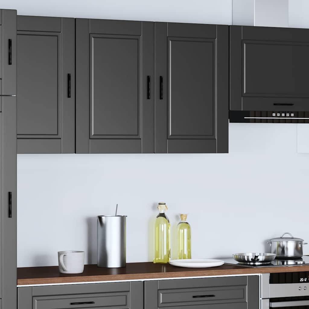 Keukenbovenkast Porto bewerkt hout zwart is nu te koop bij PeponiXL, paradijselijk wonen!