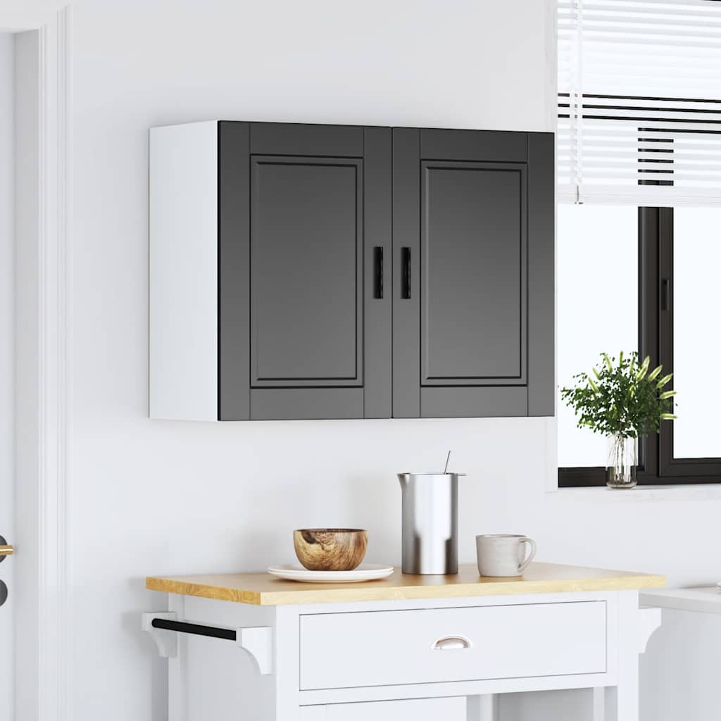 Keukenbovenkast Porto bewerkt hout zwart is nu te koop bij PeponiXL, paradijselijk wonen!