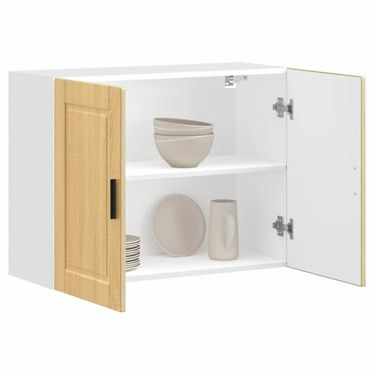 Keukenbovenkast Porto bewerkt hout sonoma eikenkleurig is nu te koop bij PeponiXL, paradijselijk wonen!