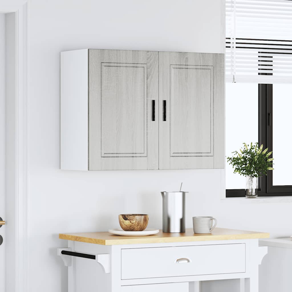 Keukenbovenkast Porto bewerkt hout grijs sonoma eiken is nu te koop bij PeponiXL, paradijselijk wonen!