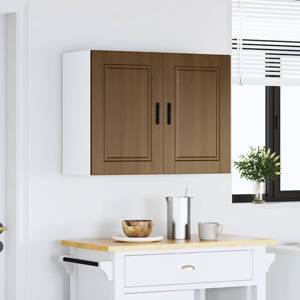 Keukenbovenkast Porto bewerkt hout bruin eikenkleur is nu te koop bij PeponiXL, paradijselijk wonen!