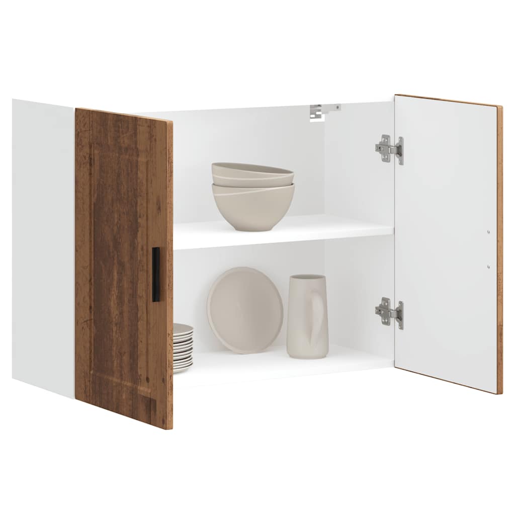 Keukenbovenkast Porto bewerkt hout oud houtkleurig is nu te koop bij PeponiXL, paradijselijk wonen!