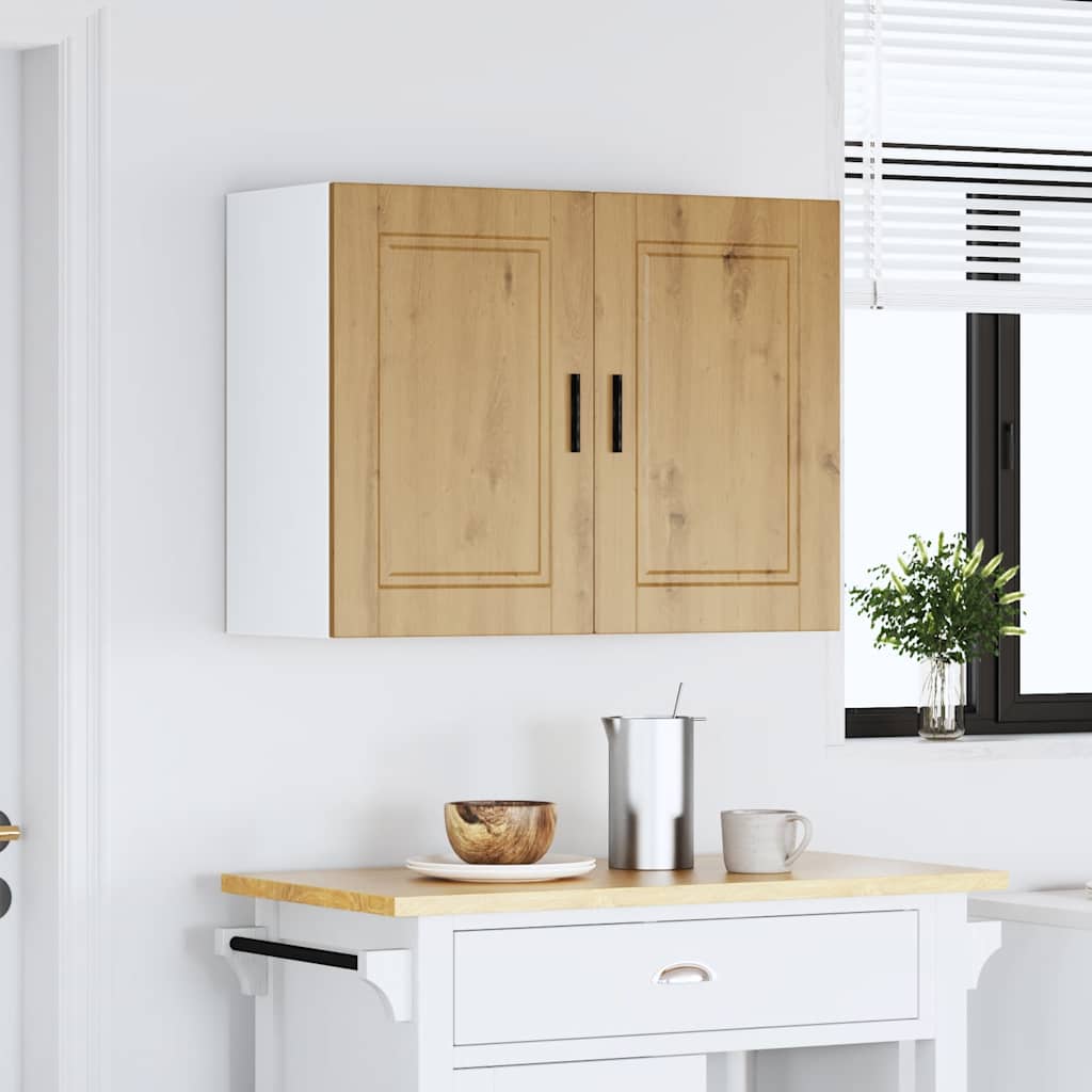 Keukenbovenkast Porto bewerkt hout artisanaal eikenkleur is nu te koop bij PeponiXL, paradijselijk wonen!