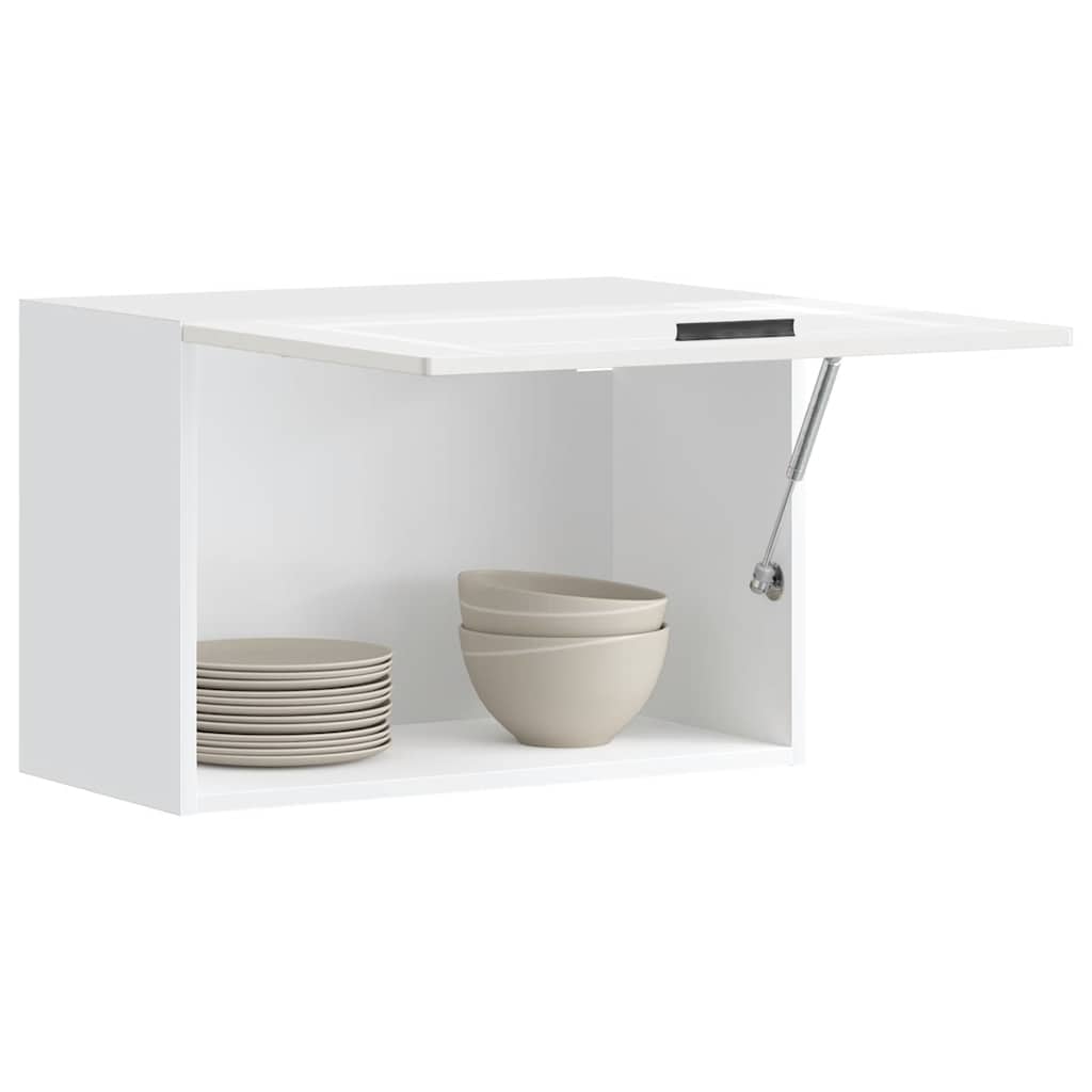 Keukenbovenkast Porto bewerkt hout hoogglans wit is nu te koop bij PeponiXL, paradijselijk wonen!